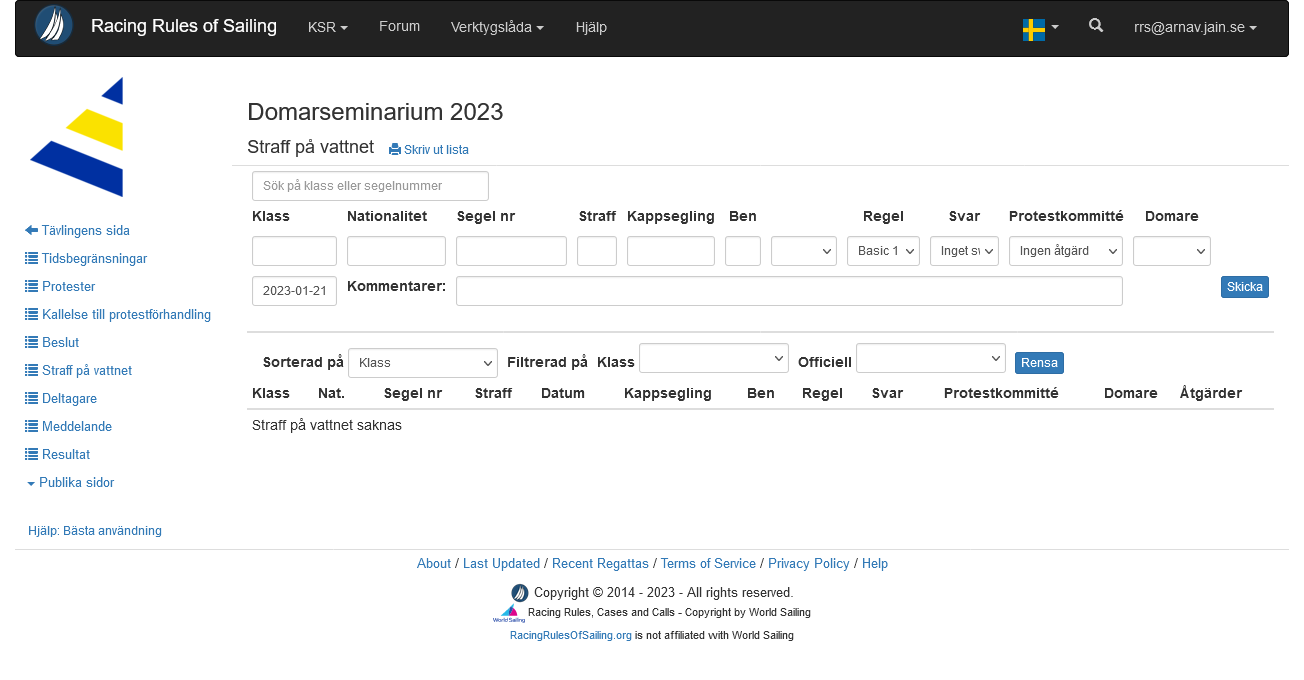 Översikt över KSR42 - Straff på vattnet