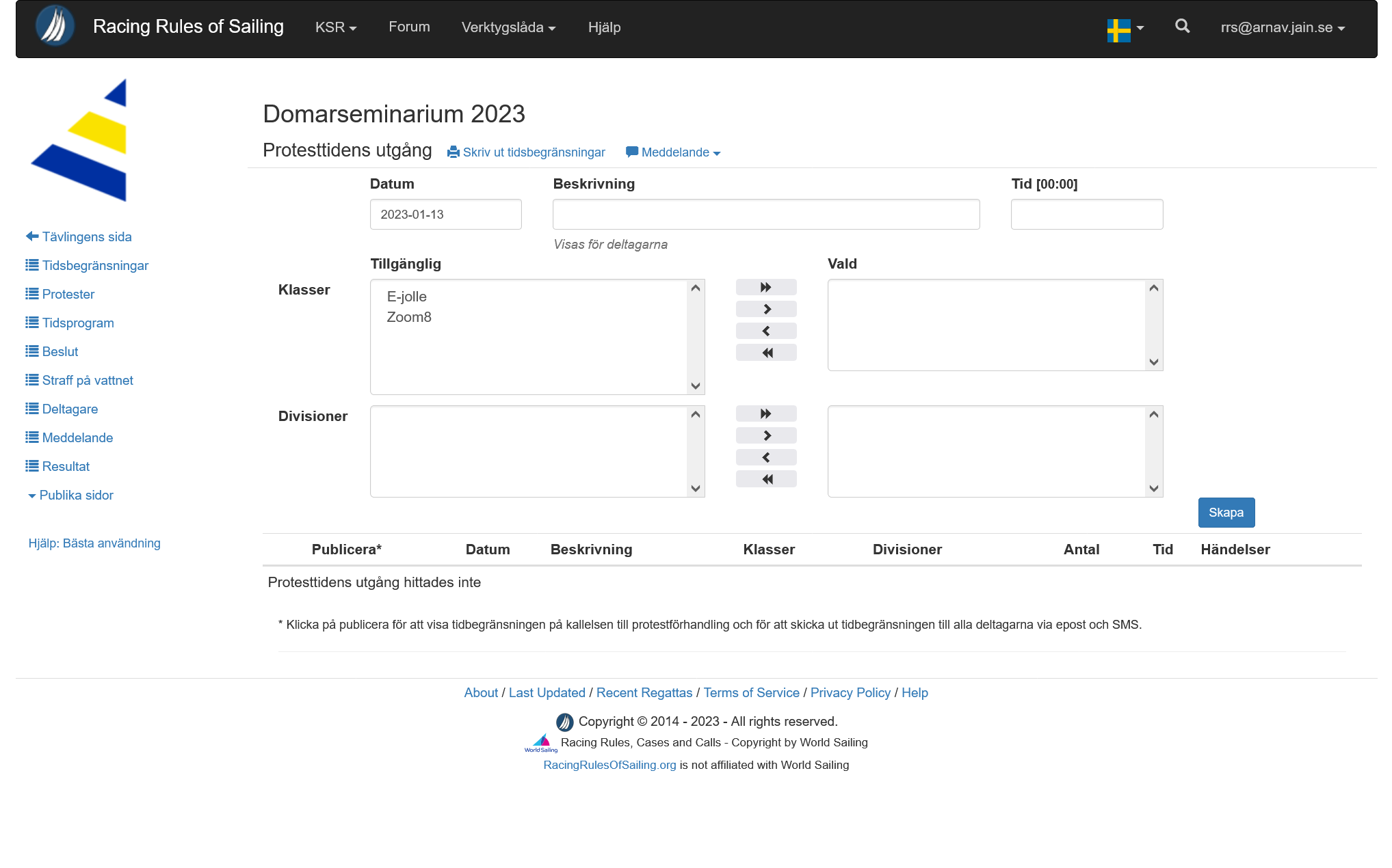 Översikt över protesttidens utgång